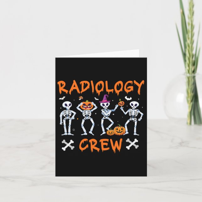 Halloween Radiology Herbst Krass Tech Röntgentest  Karte (Vorderseite)