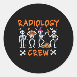 Halloween Radiology Herbst Krass Tech Röntgentest Runder Aufkleber
