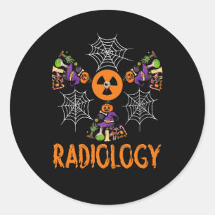 Halloween Radiology X-Ray Tech Radiology Departeme Runder Aufkleber