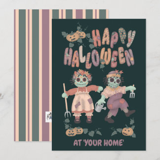 Halloween Rag Doll Zombies (1) - Grußkarte Feiertagskarte