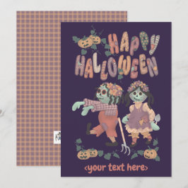 Halloween Rag Doll Zombies (3) - Grußkarte Feiertagskarte