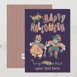 Halloween Rag Doll Zombies (4) - Grußkarte Feiertagskarte