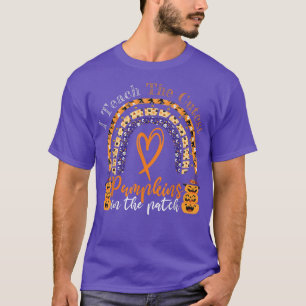 Halloween Rainbow I lehre die Niedlichsten Kürbis T-Shirt