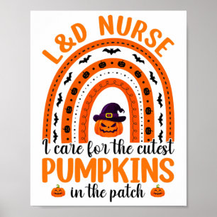 Halloween Rainbow Landschaft Nurse I Care Die Nied Poster