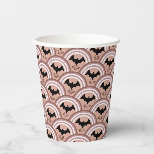 Halloween Rainbow Pappbecher (Vorderseite)