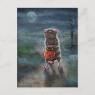 Halloween Rat Kürkin-Nachtmoon Postkarte
