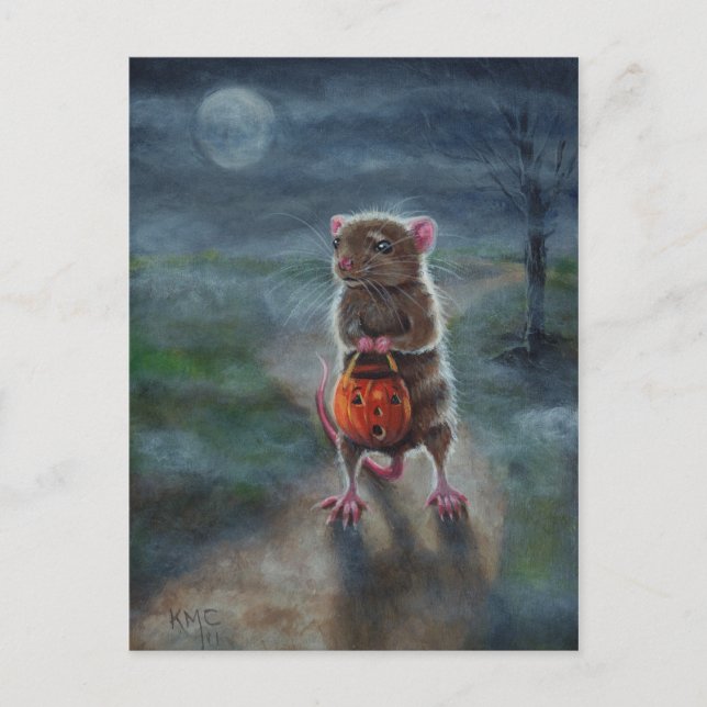 Halloween Rat Kürkin-Nachtmoon Postkarte (Vorderseite)