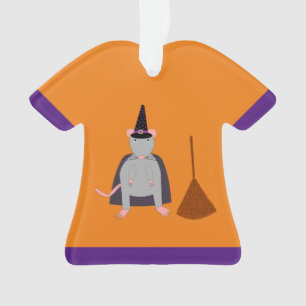 Halloween Rat und Broom Individuelle Name Ornament