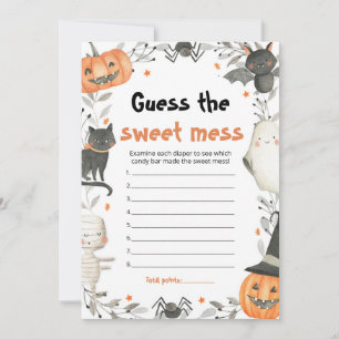 Halloween Raten Sie mal, das Sweet Mess Baby Showe Einladung