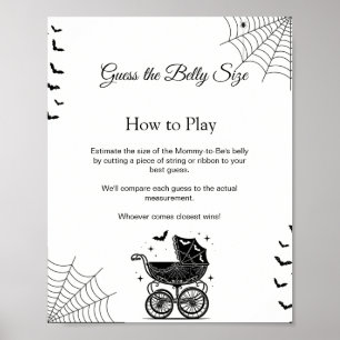 Halloween-Ratespiel für die Bauchgröße - Baby Show Poster