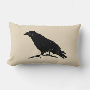 Halloween Raven Black Fall Throw Kissen