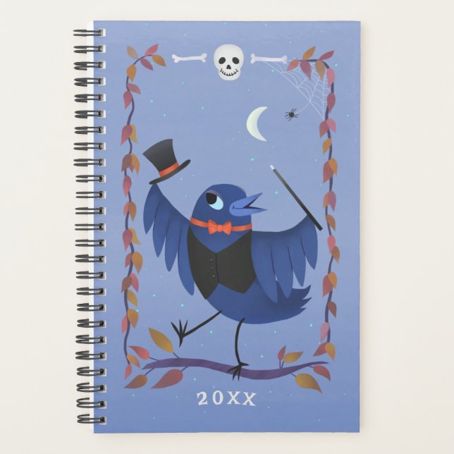 Halloween Raven Crow Moon Magie Planer (Vorderseite)