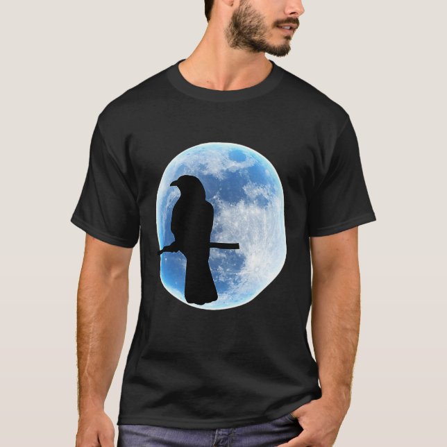 Halloween Raven  Crows on a branch by the full moo T-Shirt (Vorderseite)