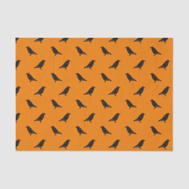 Halloween Raven Pattern Seidenpapier (Vorderseite)