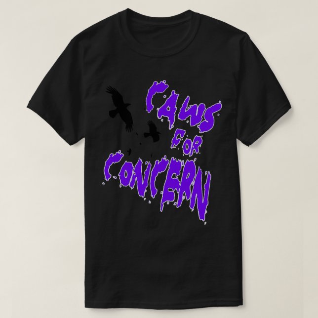 Halloween Ravens Caws zum Spaß Lila Q T-Shirt (Design vorne)