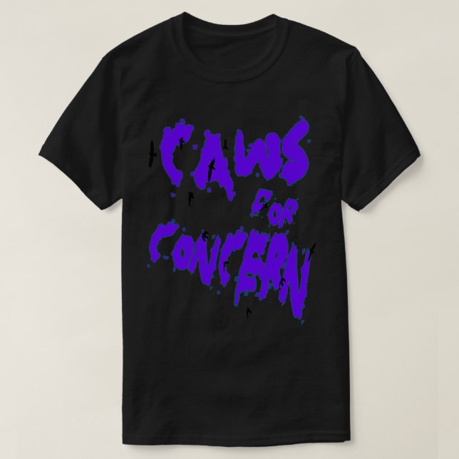 Halloween Ravens Caws zum Spaß Lila Q T-Shirt (Design vorne)