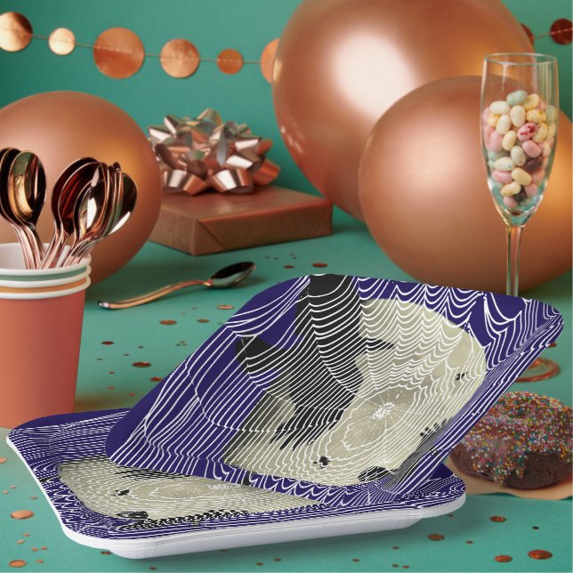 Halloween Ravens und Cobnets Pappteller (Multi)