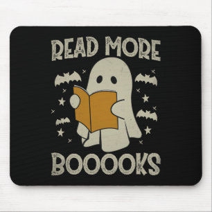Halloween Read more Books Funny Ghost Reading Book Mousepad