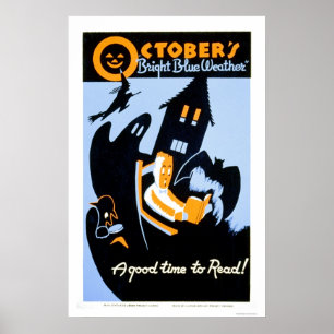Halloween Reading 1937 WPA Poster