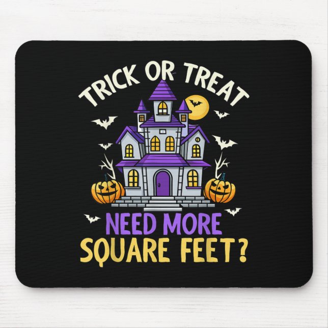 Halloween Real Estate Agent Broker Funny Realtor M Mousepad (Vorne)