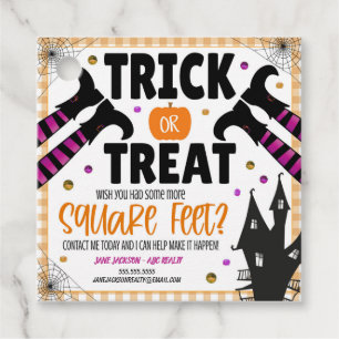 Halloween Realtor-Geschenkmarke Geschenkanhänger