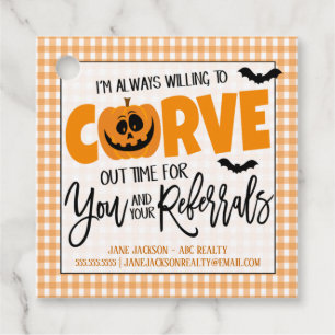 Halloween Realtor-Geschenkmarke Geschenkanhänger