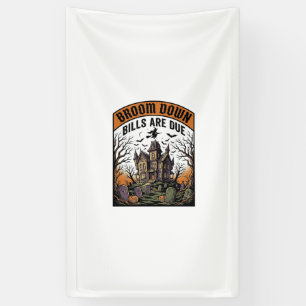 Halloween-Rechnungseintreiber-Hexenbesen-Bruch-Des Banner