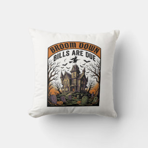 Halloween-Rechnungseintreiber-Hexenbesen-Bruch-Des Kissen