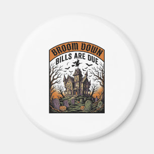Halloween-Rechnungseinzug-Hexenbesen-Bruch-Design_ Magnet