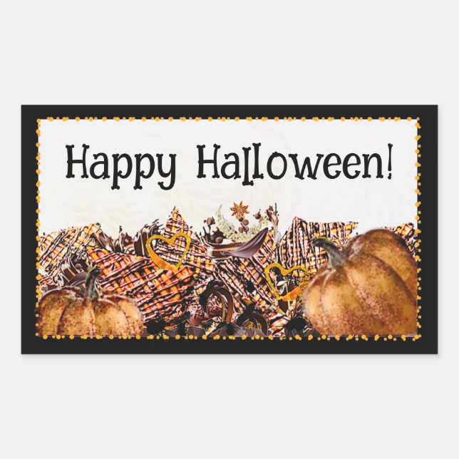 HALLOWEEN RECHTECKIGER AUFKLEBER (Vorderseite)