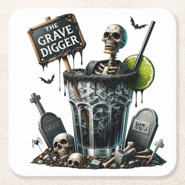 Halloween Rechteckiger Pappuntersetzer (Vorderseite)