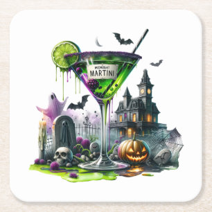 Halloween Rechteckiger Pappuntersetzer
