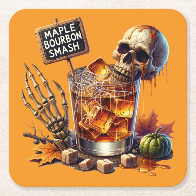 Halloween Rechteckiger Pappuntersetzer (Vorderseite)