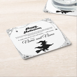 Halloween Rechteckiger Pappuntersetzer