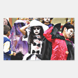 HALLOWEEN RECTANGLE RECHTECKIGER AUFKLEBER