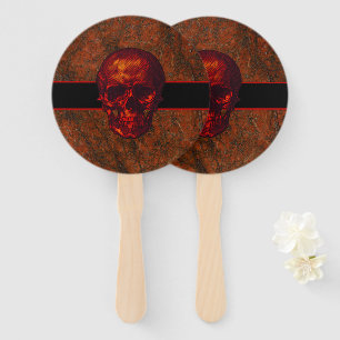 Halloween Red and Black Skull Fächer