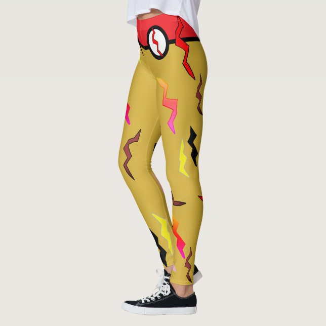 Halloween Red Black Gold Blitze Leggings (Links)