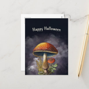 Halloween Red Mushroom Feiertagspostkarte