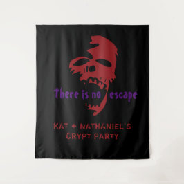 Halloween Red Skull Horror Thema Party Hintergrund Wandteppich