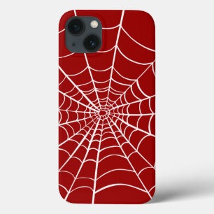 Halloween Red White Spider Web iPhone 13 Hülle