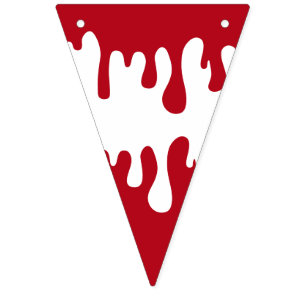 Halloween Red White Spooky Blood Muster Wimpelkette