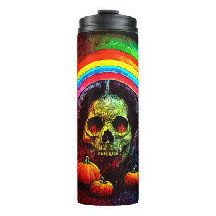 Halloween-Regenbogen des Bösen Thermosbecher