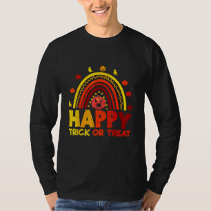 Halloween Regenbogen Glückliches Süßes-oder-Saures T-Shirt