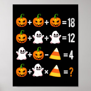Halloween-Reihenfolge der Operationen Mathe Hallow Poster