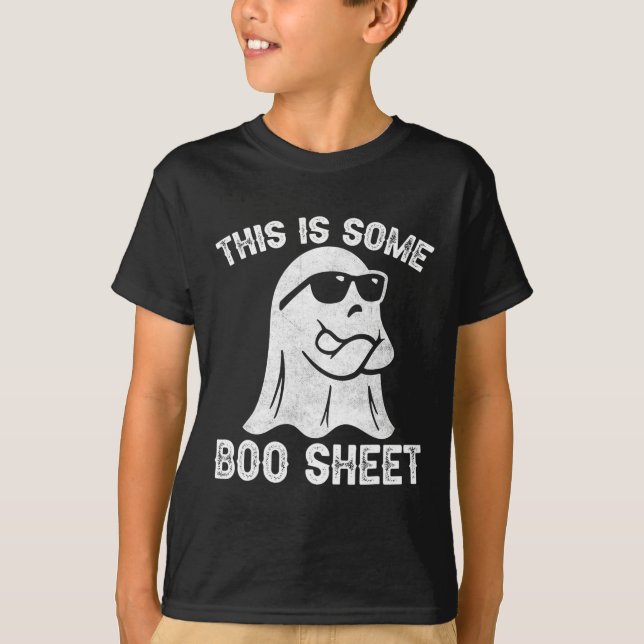 Halloween Retro Boo Ghost Dies ist ein Bootblatt T-Shirt (Vorderseite)