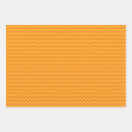 Halloween Retro Bright Orange Zickzack Geschenkpapier Set