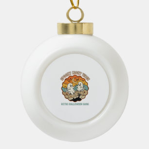 Halloween Retro-Geister-Nacht Keramik Kugel-Ornament