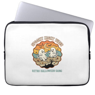 Halloween Retro-Geister Nacht Laptopschutzhülle