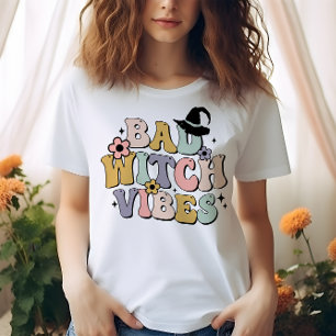 HALLOWEEN RETRO GROOVY BAD WITCH VIBES T-Shirt