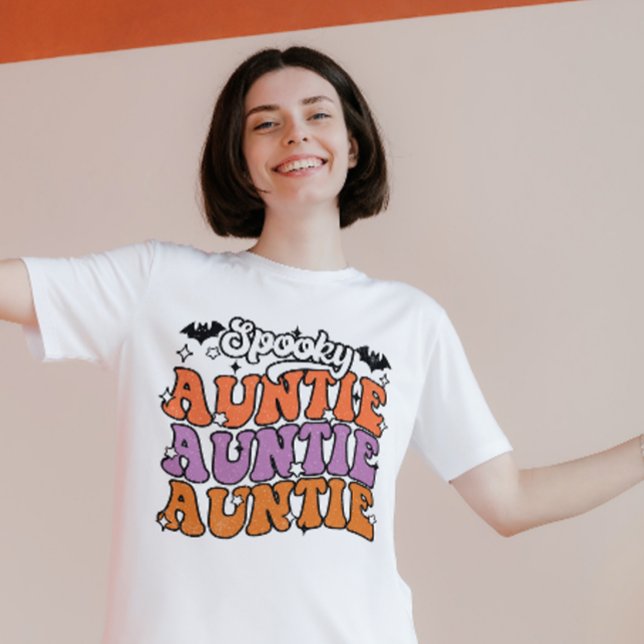 HALLOWEEN RETRO GROOVY SPOOKY AUNTY T-Shirt (Von Creator hochgeladen)